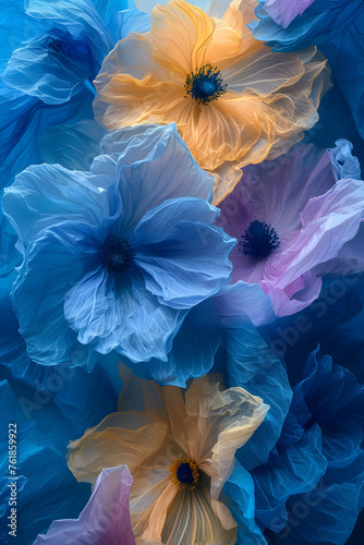 blue flower background © marian