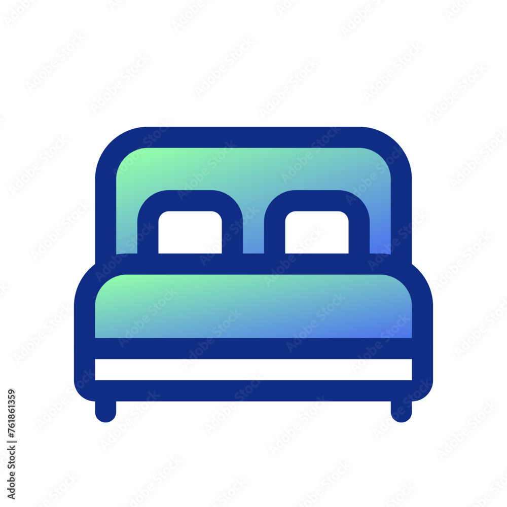 Editable double bed vector icon. Part of a big icon set family. Perfect for web and app interfaces, presentations, infographics, etc Editable double bed vector icon. Part of a big icon set family. Perfect for web and app interfaces, presentations, infographics, etc