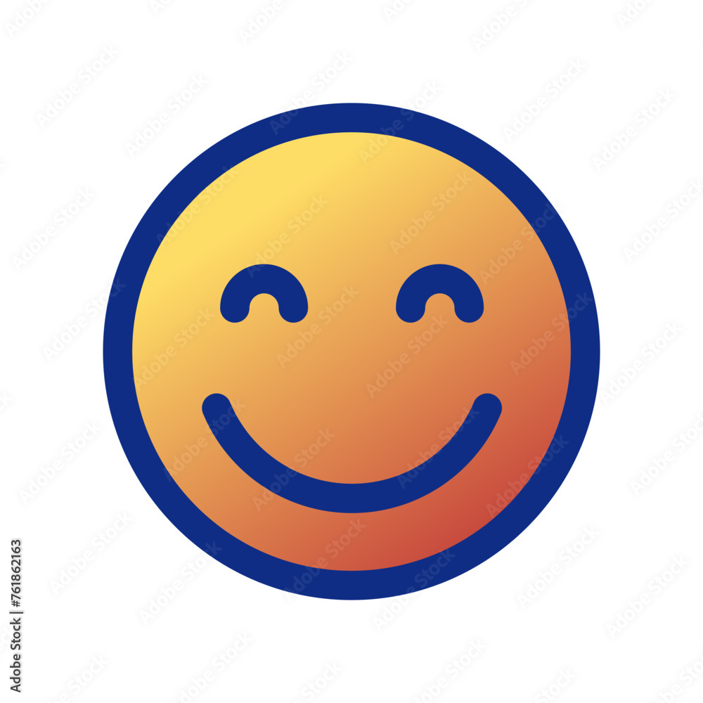Fototapeta premium Editable friendly, smiling face vector icon. Part of a big icon set family. Perfect for web and app interfaces, presentations, infographics, etc