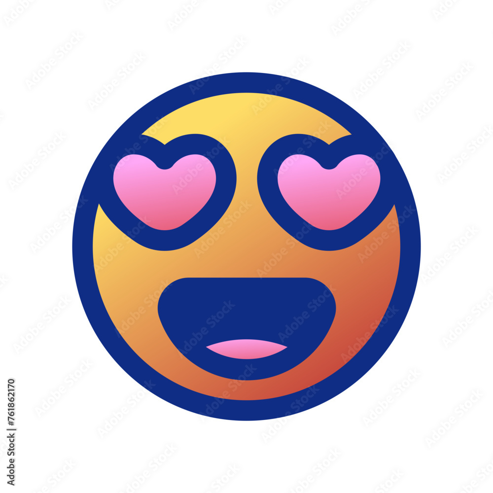 Editable in love, heart eye face vector icon. Part of a big icon set family. Perfect for web and app interfaces, presentations, infographics, etc Editable in love, heart eye face vector icon. Part of a big icon set family. Perfect for web and app interfaces, presentations, infographics, etc