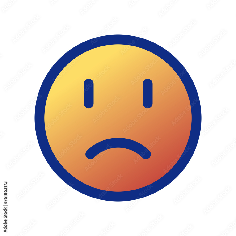 Editable frowning, sad, disappointed face vector icon. Part of a big icon set family. Perfect for web and app interfaces, presentations, infographics, etc