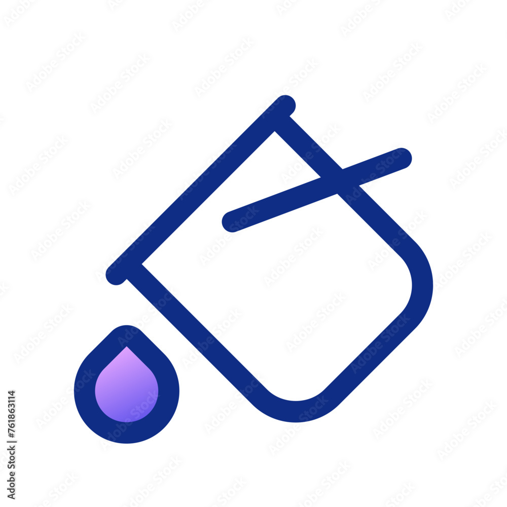 Editable paint bucket vector icon. Part of a big icon set family. Perfect for web and app interfaces, presentations, infographics, etc Editable paint bucket vector icon. Part of a big icon set family. Perfect for web and app interfaces, presentations, infographics, etc