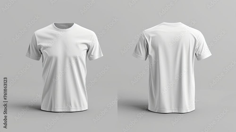 White male t shirt mockup front and back view for template design illustration. mockup logo. branding White male t shirt mockup front and back view for template design illustration. mockup logo. branding