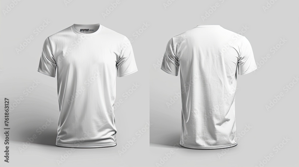 White male t shirt mockup front and back view for template design illustration. mockup logo. branding White male t shirt mockup front and back view for template design illustration. mockup logo. branding