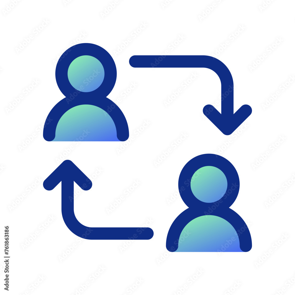 Editable employee turnover, account switch vector icon. Part of a big icon set family. Perfect for web and app interfaces, presentations, infographics, etc Editable employee turnover, account switch vector icon. Part of a big icon set family. Perfect for web and app interfaces, presentations, infographics, etc