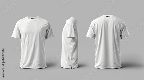 White male t shirt mockup front and back view for template design illustration. mockup logo. branding © Ilmi
