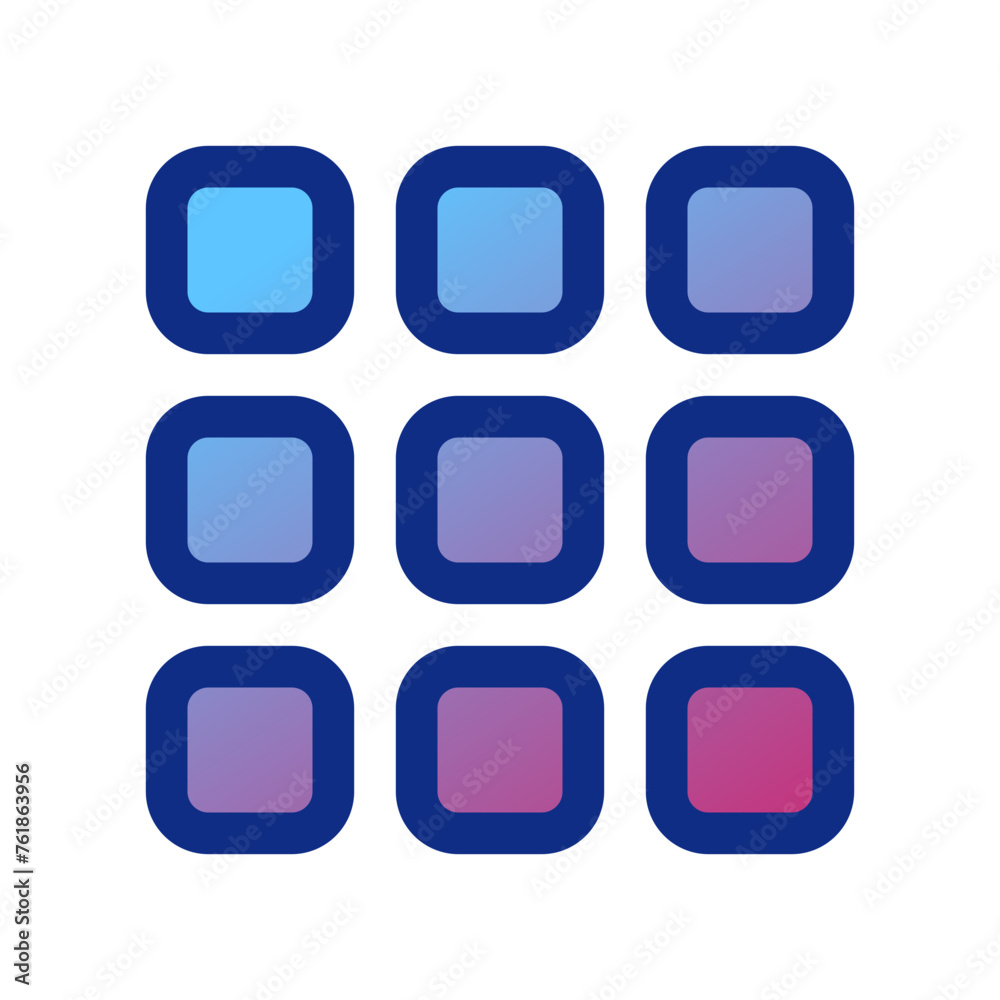 Editable vector grid menu icon. Part of a big icon set family. Perfect for web and app interfaces, presentations, infographics, etc Editable vector grid menu icon. Part of a big icon set family. Perfect for web and app interfaces, presentations, infographics, etc