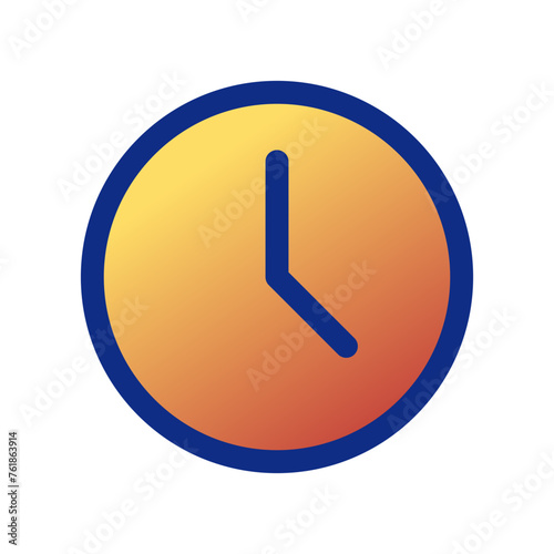 Editable vector time, analog clock icon. Part of a big icon set family. Perfect for web and app interfaces, presentations, infographics, etc