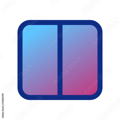 Editable vector layout split screen column icon. Part of a big icon set family. Perfect for web and app interfaces, presentations, infographics, etc