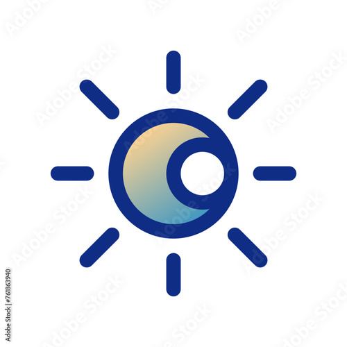 Editable vector sun and moon icon. Part of a big icon set family. Perfect for web and app interfaces, presentations, infographics, etc