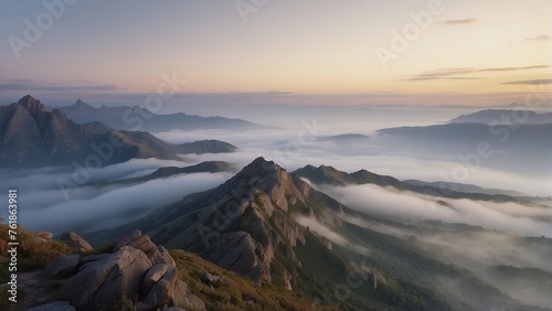 breathtaking view from a mountain peak  © alhaitham
