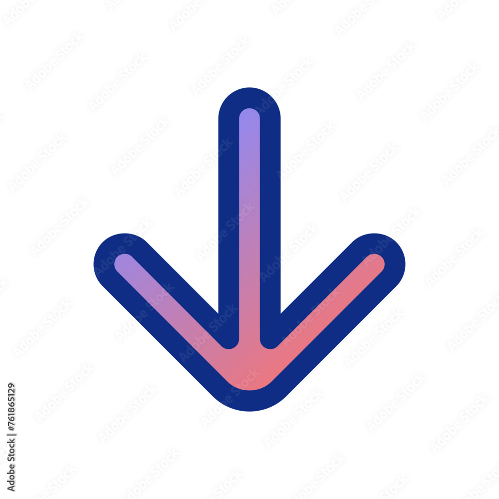 Vector single arrow chevron down icon. Black, white background. Perfect for app and web interfaces, infographics, presentations, marketing, etc. Vector single arrow chevron down icon. Black, white background. Perfect for app and web interfaces, infographics, presentations, marketing, etc.
