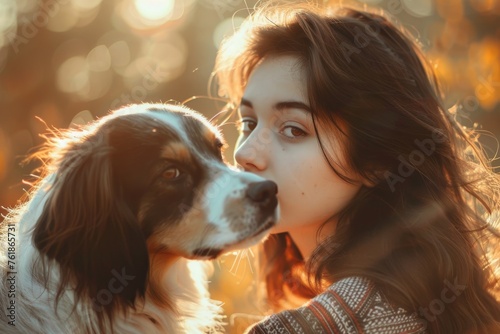 Young woman with dog