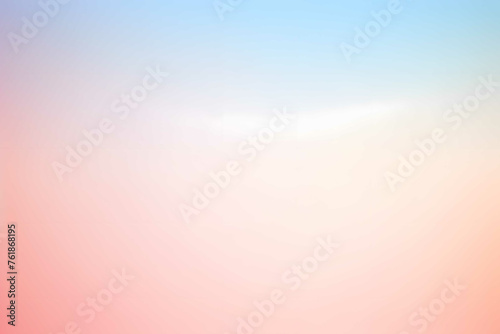 Colourful sky with fluffy clouds with pastel tone in blue, pink,yellow and orange in morning,Fantasy magical sunset sky on spring or summer, Vector illustration sweet background for four season banner photo