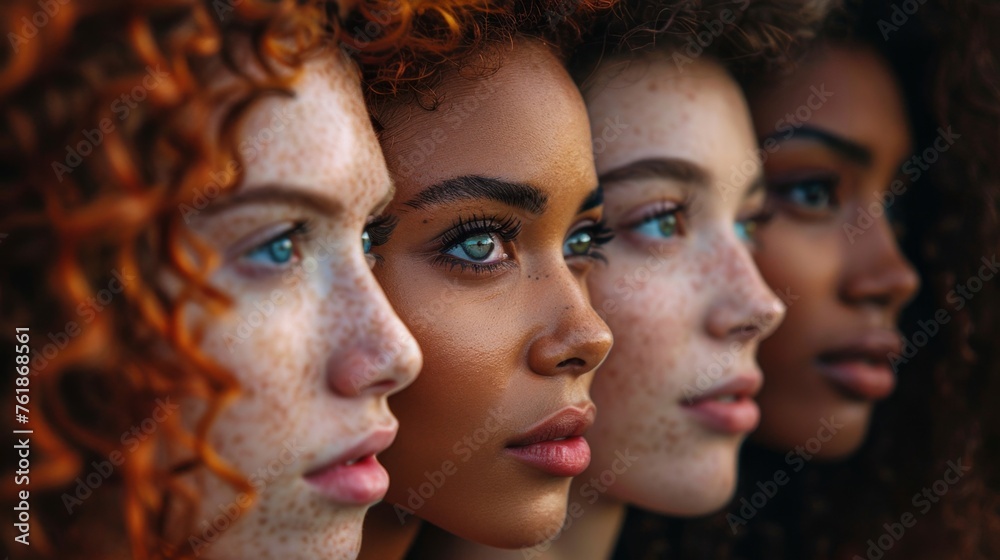 Fototapeta premium Inclusivity depends on authentic portrayal, embracing diverse abilities and ethnicities, avoiding stereotypes, reflecting the rich tapestry of the global community. 