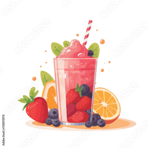 Refreshing fruit smoothie illustration perfect for