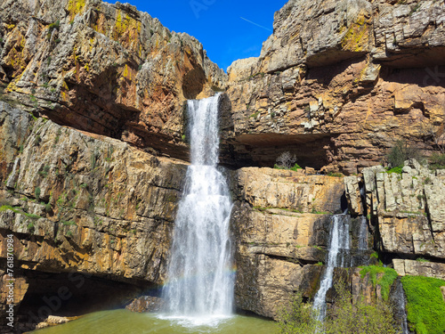 La Cimbarra waterfall in the Despe  aperros National Park  province of Ja  n
