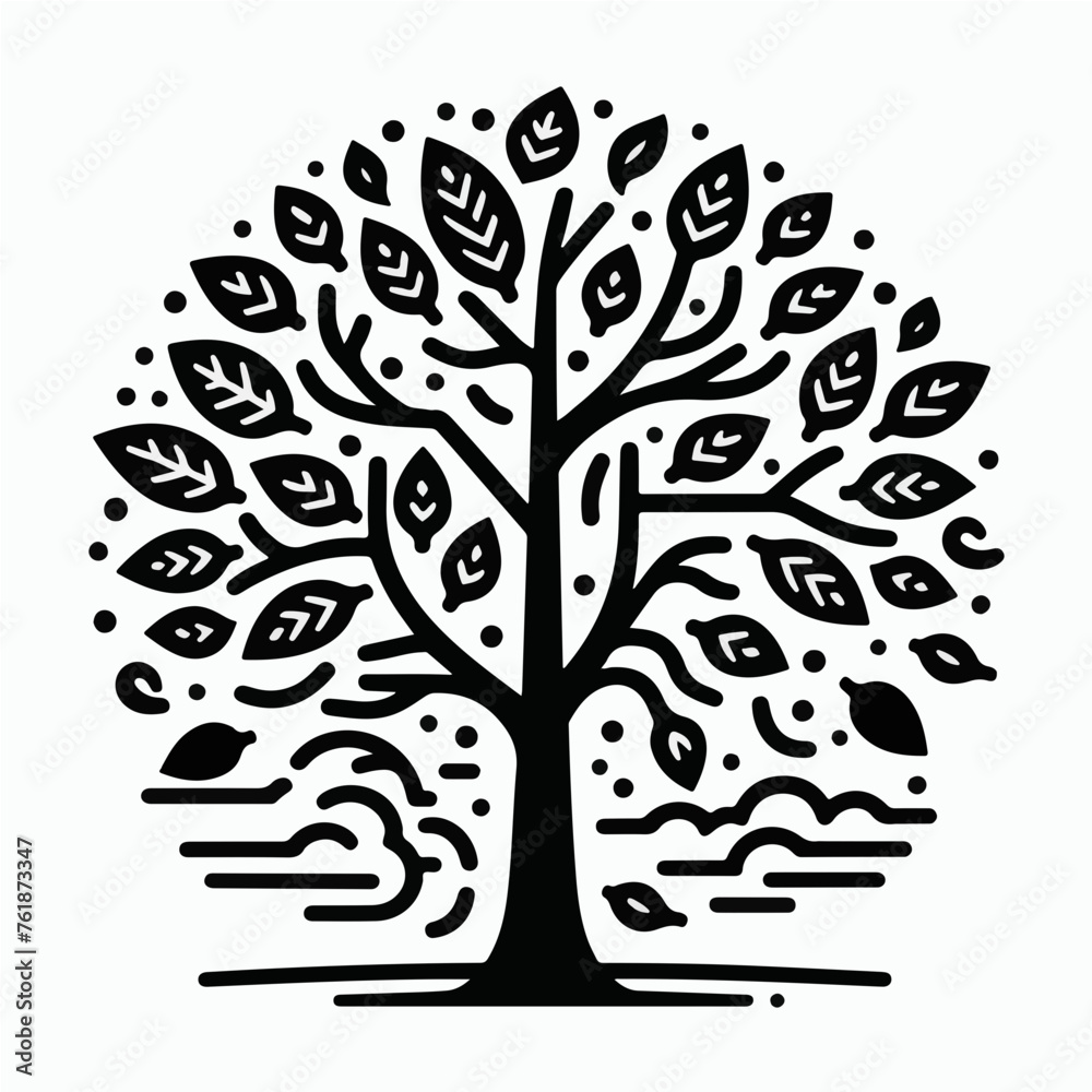 tree with roots icon