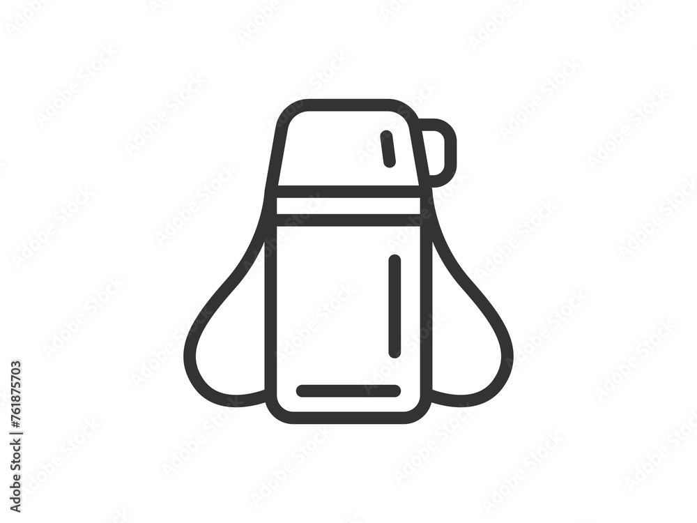 子供用水筒のアイコン(線画)のイラスト 子供用水筒のアイコン(線画)のイラスト