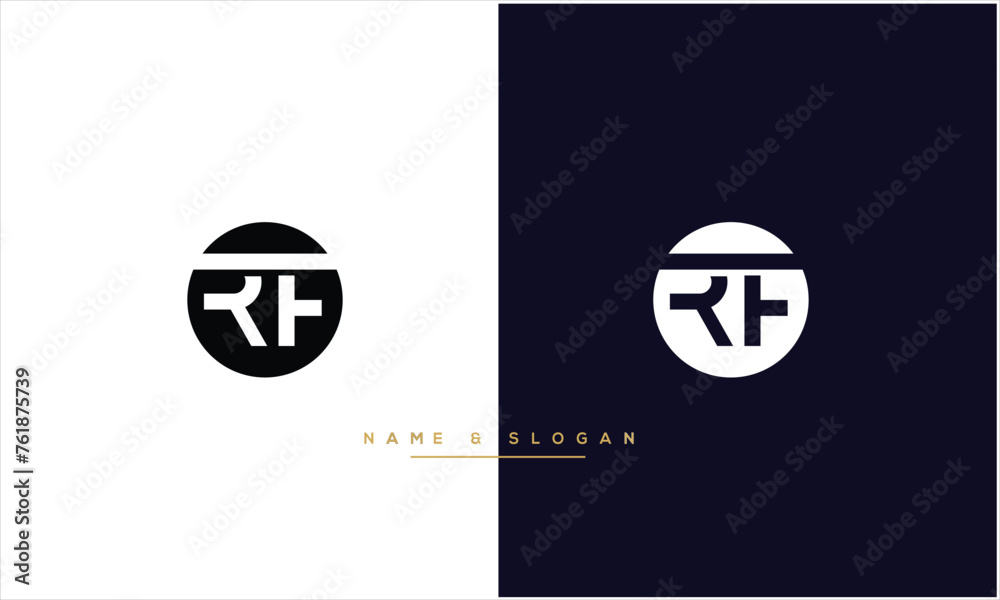 RF, FR, R, F, Abstract Letters Logo Monogram RF, FR, R, F, Abstract Letters Logo Monogram