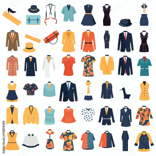 Sale wear pattern. Vector set of different kinds of