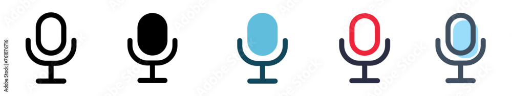 vector illustration mic.microphon icon.icon set of mic with several styles vector illustration mic.microphon icon.icon set of mic with several styles