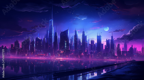 Twilight Glow Over Cyber City