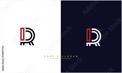 RI, IR,R , I, Abstract letters Logo monogram