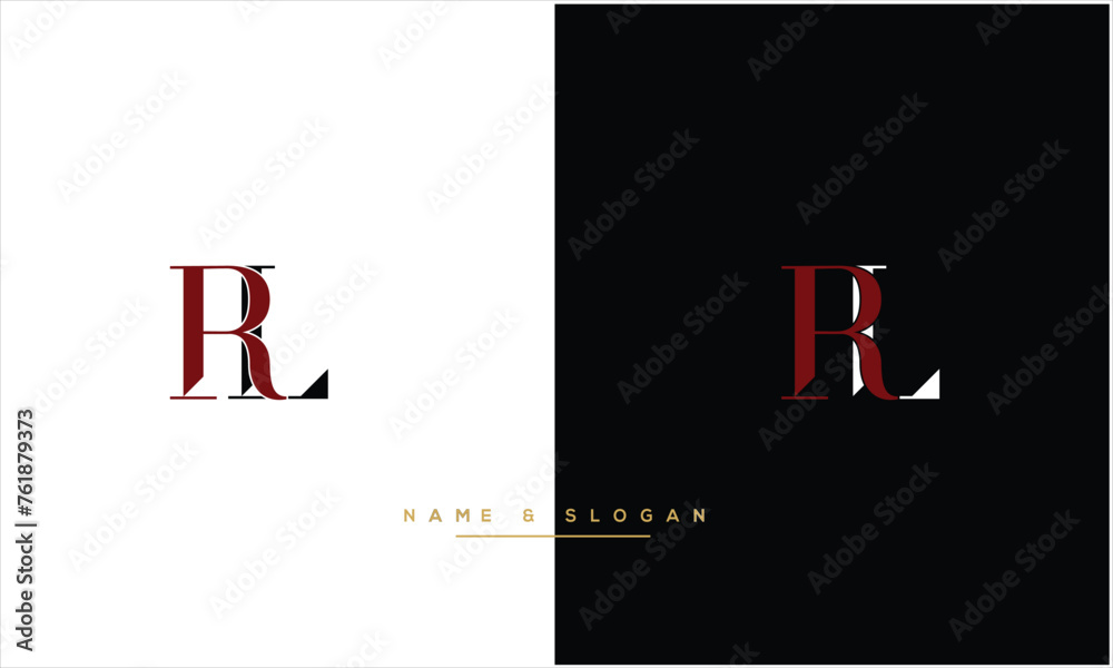RL, LR,R , L, Abstract Letters Logo Monogram RL, LR,R , L, Abstract Letters Logo Monogram