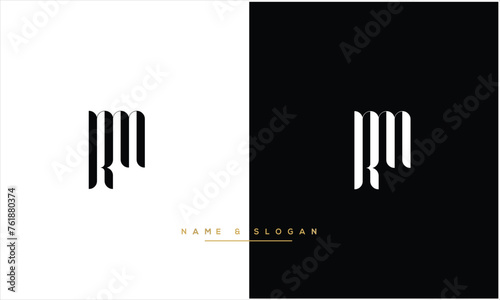 RM  MR  R  M  Abstract Letters Logo monogram