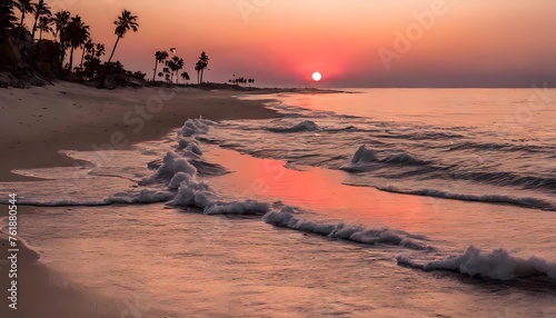 sunset on the beach