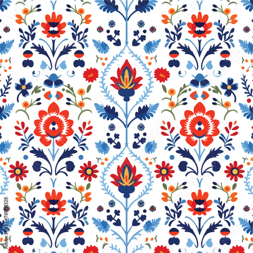 Seamless pattern design with traditional