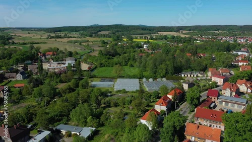 Beautiful Panorama Ziebice Aerial View Poland photo