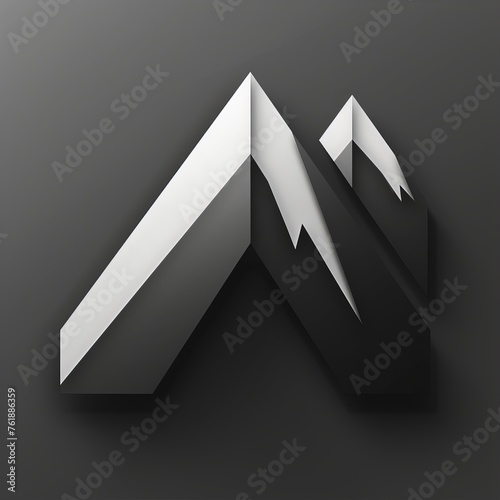 Minimalist Abstract Mountain Logo Design