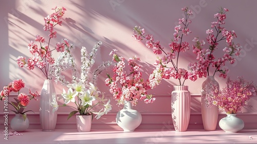 Spring Harmony in Pink Floral Arrangements