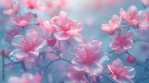 Ethereal Cherry Blossoms in Dreamy Pastels