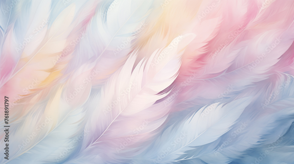Soft Pastel Feather Array Soft Pastel Feather Array