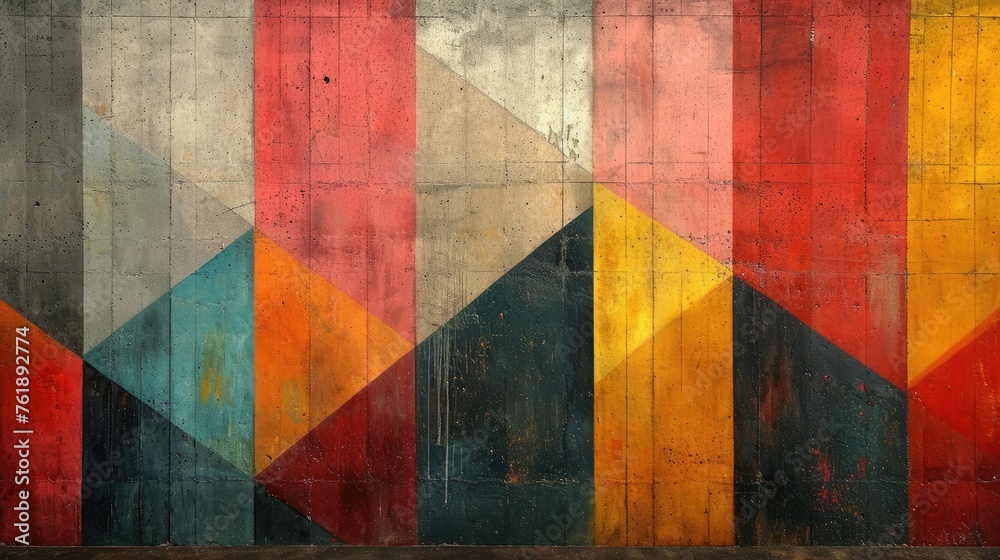 Fototapeta premium Geometric colour vintage shape background