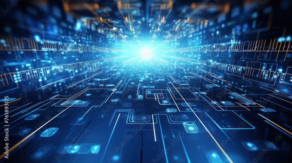 IT technology background that portrays the resilience of digital systems in the face of challenges and disruptions