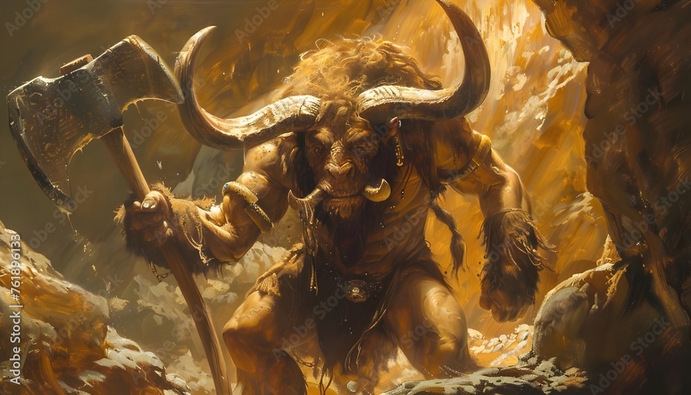 minotaur with axe minotaur with axe