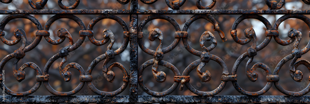 Elegantly Sculpted Iron Fence: A Harmonious Blend of Aesthetics and Safety