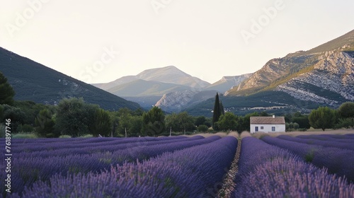 Lavender field. Beautiful lavender landscape. Nature, travel.