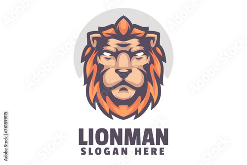 Lionman Mascot Logo Design photo