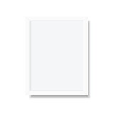 White blank picture frame, realistic vertical picture frame. Vector