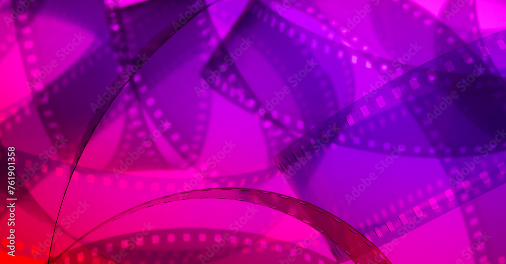 abstract multi-colored background with film strip