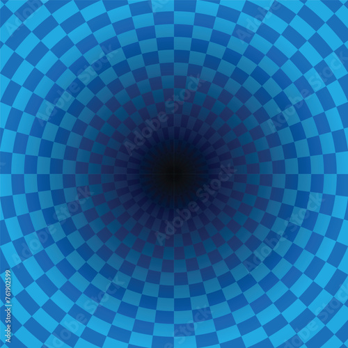 Blue checkered flag circle background