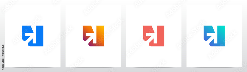 Arrow Up Diagonal on Letter Initial Logo Design N Arrow Up Diagonal on Letter Initial Logo Design N