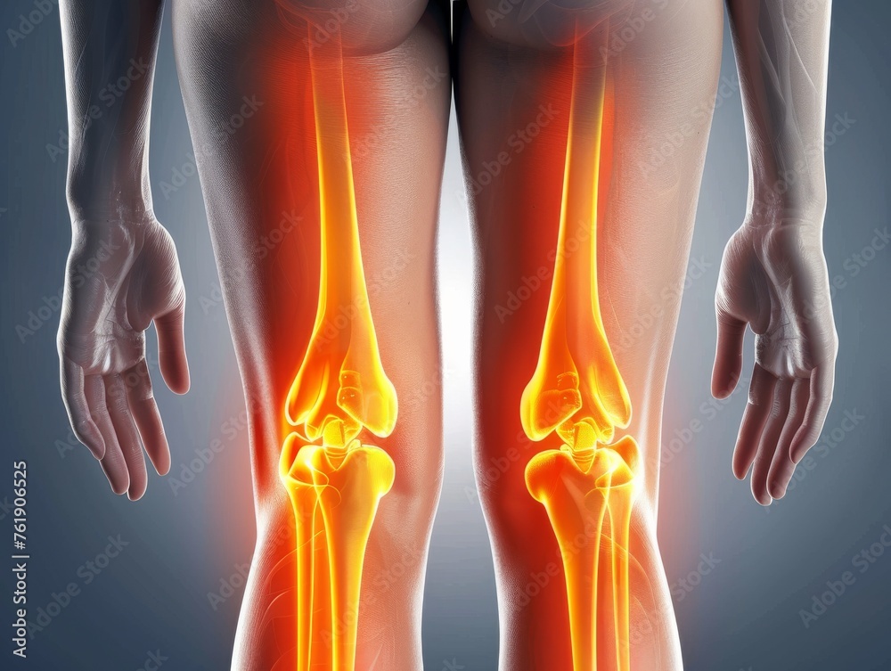 Womans Legs With Painful Knee Womans Legs With Painful Knee