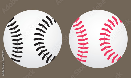 Baseball vector ball icon soft ball tennis illustration character. Abstract baseball. Vector Illustration