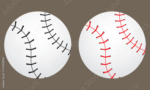 Baseball vector ball icon soft ball tennis illustration character. Abstract baseball. Vector Illustration